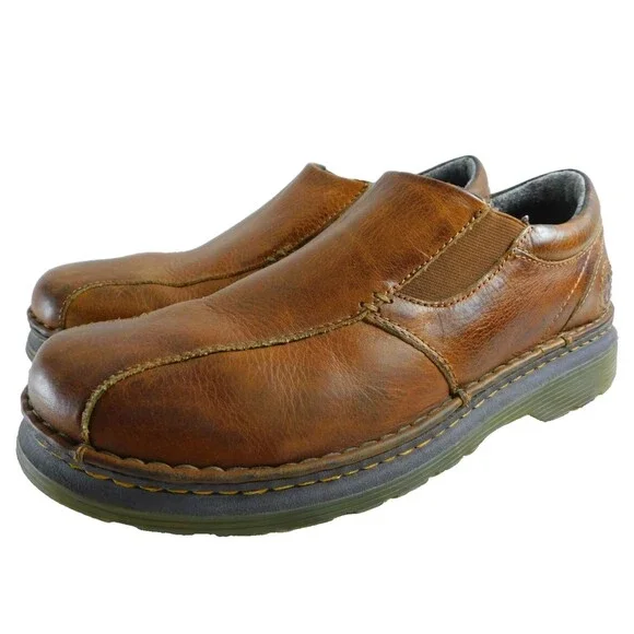 Doc Dr. Martens Tevin Brown Leather Slip-On Loafers Shoes Men's 10 US AW004 EUC - Picture 3 of 15